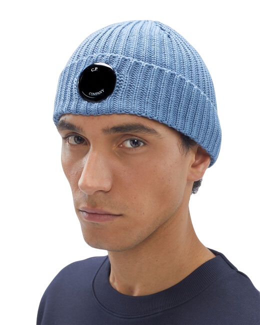 Extra Fine Merino Wool Beanie - Blue