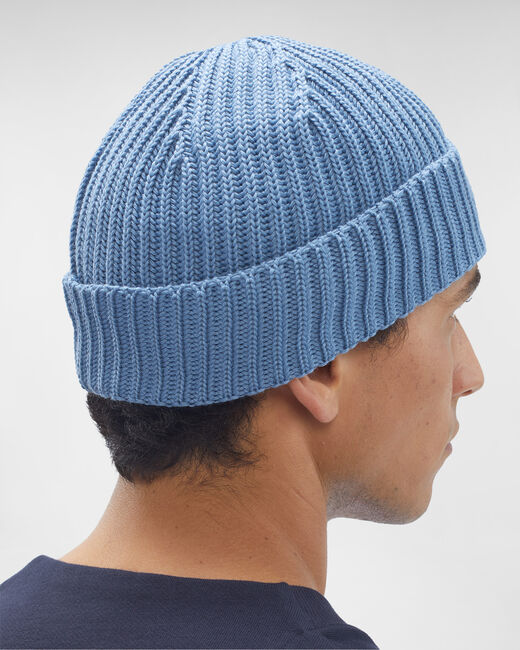 Extra Fine Merino Wool Beanie - Blue