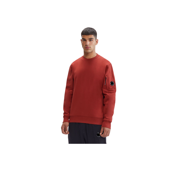 Diagonal Raised Fleece Sweatshirt - Red