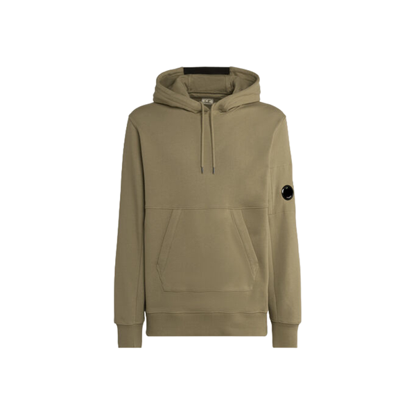 Diagonal Raised Fleece Hoodie - Green