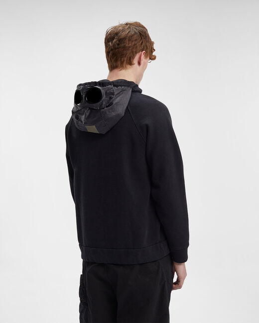 Diagonal Fleece 2/1 Goggle Hoodie - Black