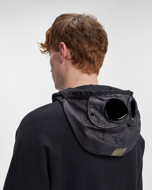 Diagonal Fleece 2/1 Goggle Hoodie - Black