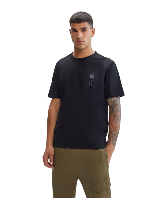 Mercerized Jersey 30/2 Twisted British Sailor T-shirt - Black