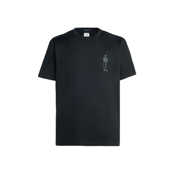Mercerized Jersey 30/2 Twisted British Sailor T-shirt - Black
