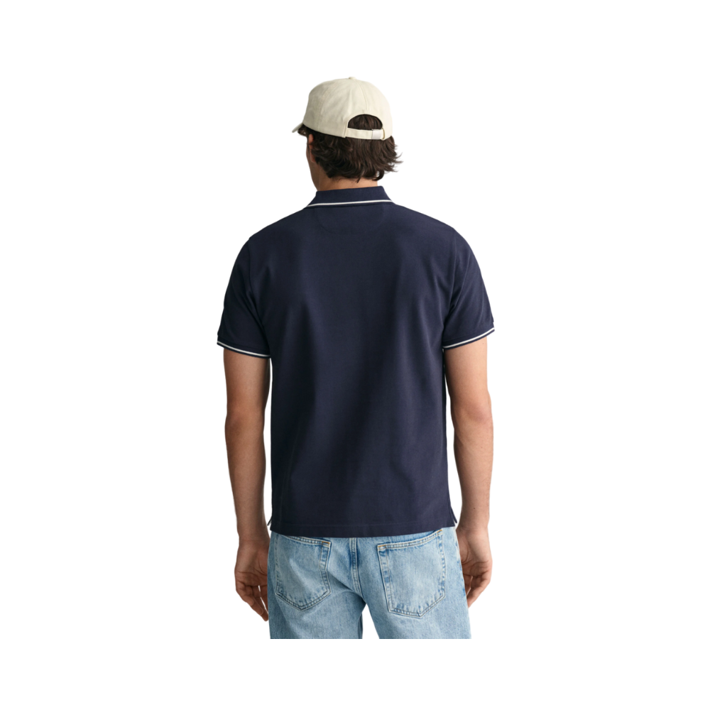 Tipping SS Pique Polo - Blue