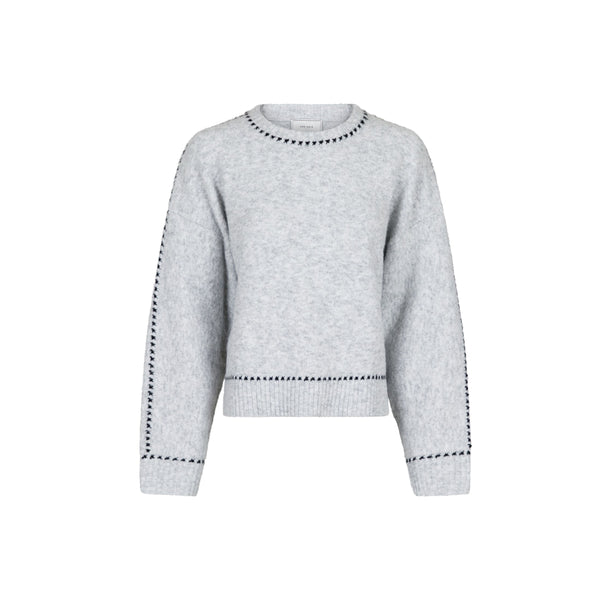 Detri Knit Blouse - Grey