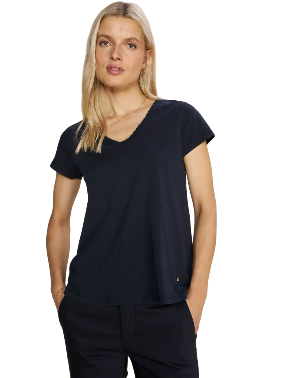 Tulli V Basic Tee - Navy