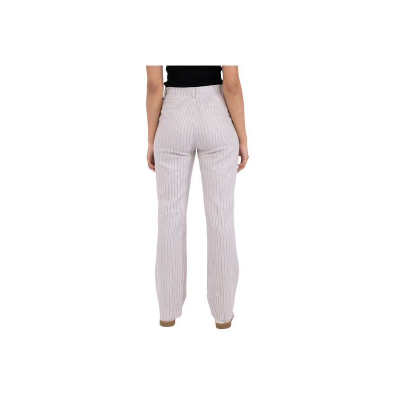 Alice Pinstripe Pants - White