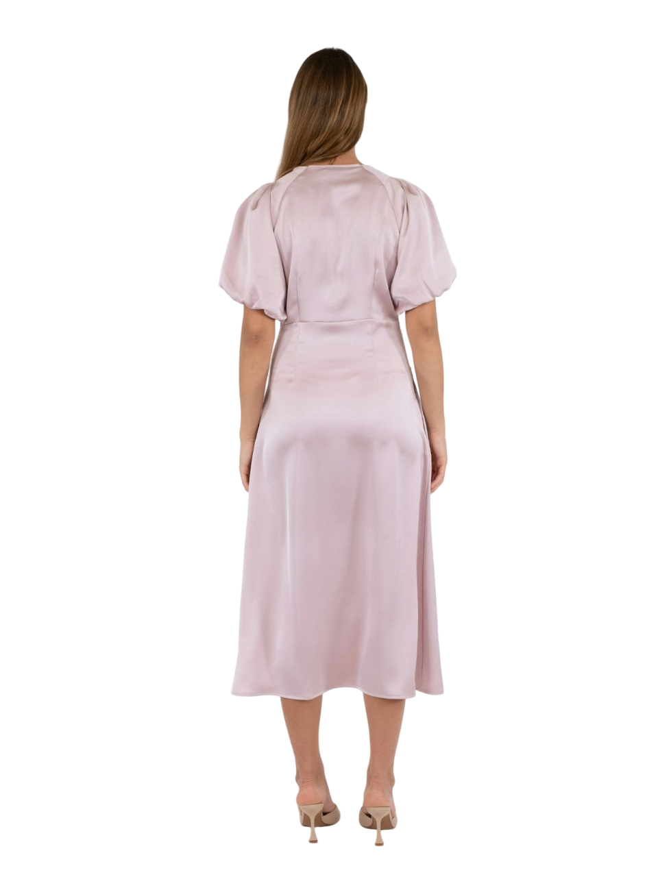 Illana Heavy Sateen Dress - Pink