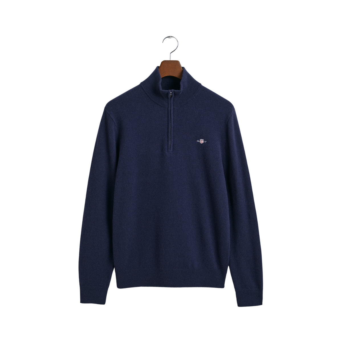 EXTRAFINE LAMBSWOOL HALF ZIP - Navy