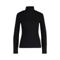 SLIM RIB TURTLENECK - Black