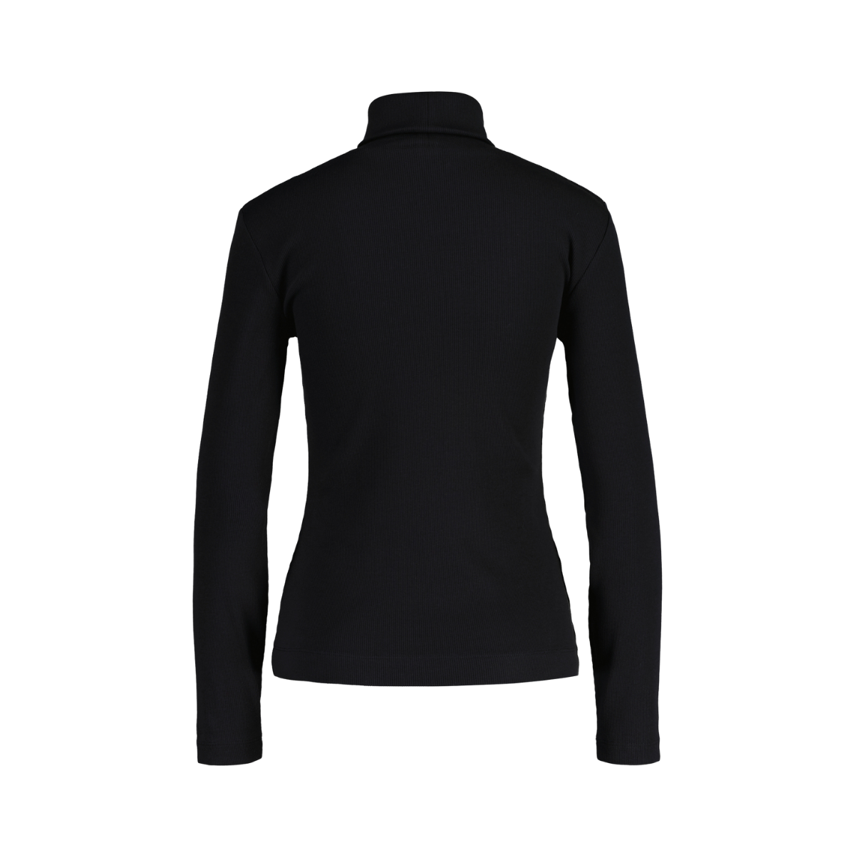 SLIM RIB TURTLENECK - Black