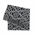 G PATTERN WOOL SCARF - Black