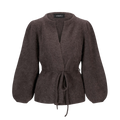 Fredrikke Chunky Cardigan - Dark Brown