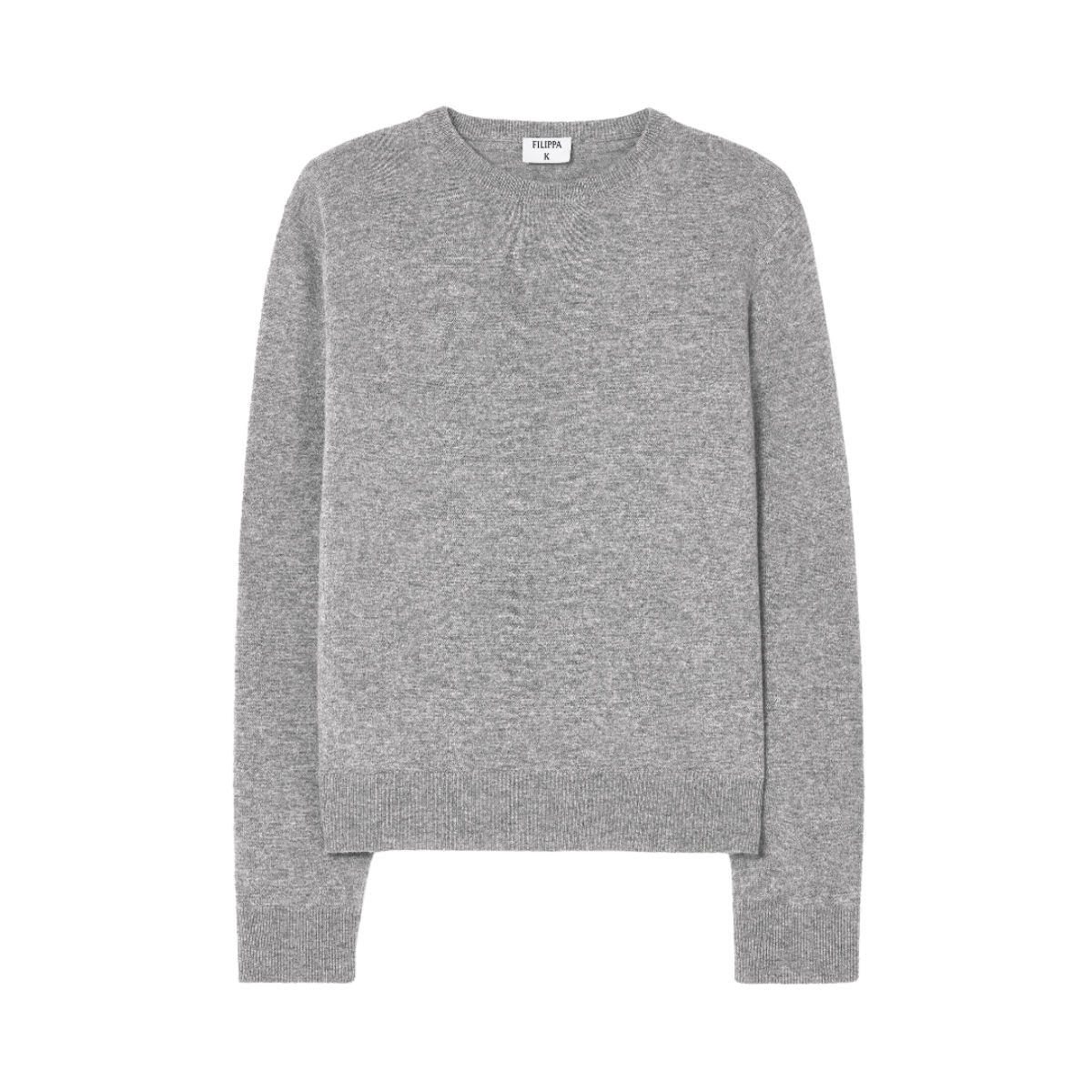 Soft Wool Crewneck Sweater - Grey Melange