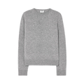 Soft Wool Crewneck Sweater - Grey Melange