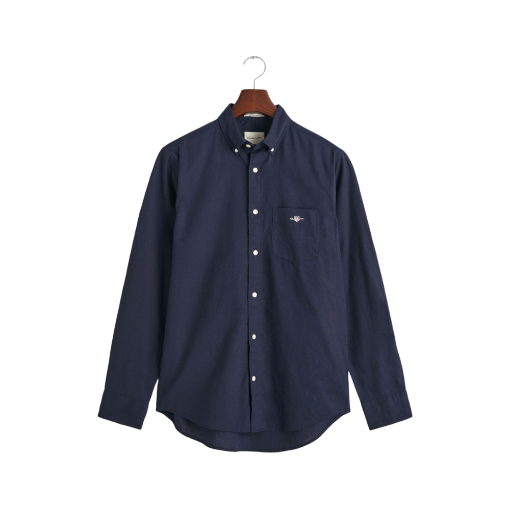 Cotton Linen Shirt - Blue