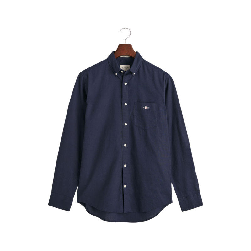 Cotton Linen Shirt - Blue
