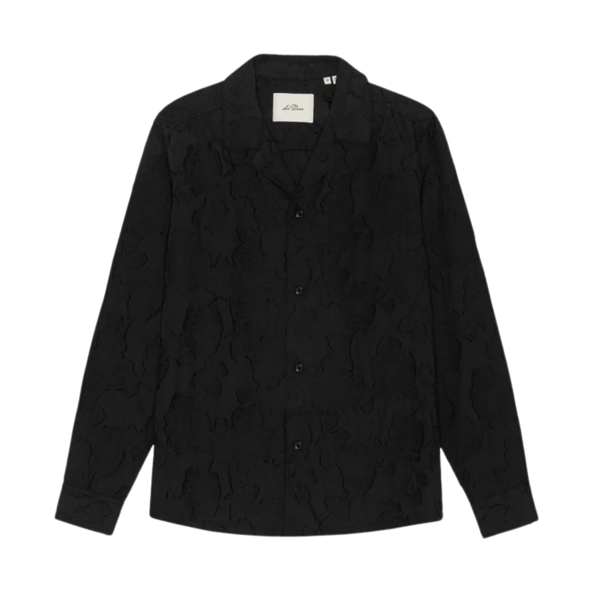 Flower Jacquard Shirt - Black