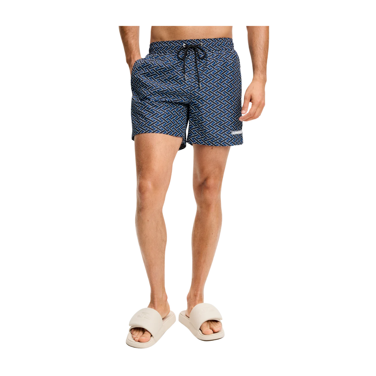 Banks Ladder Print Shorts - Ladder Estate Navy S