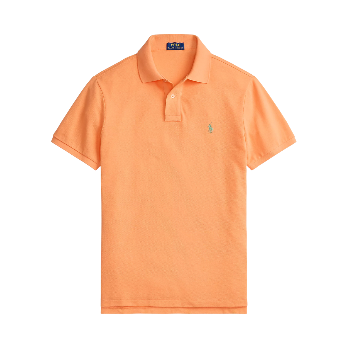 Custom Slim Fit Mesh Polo Shirt - Pompano Orange