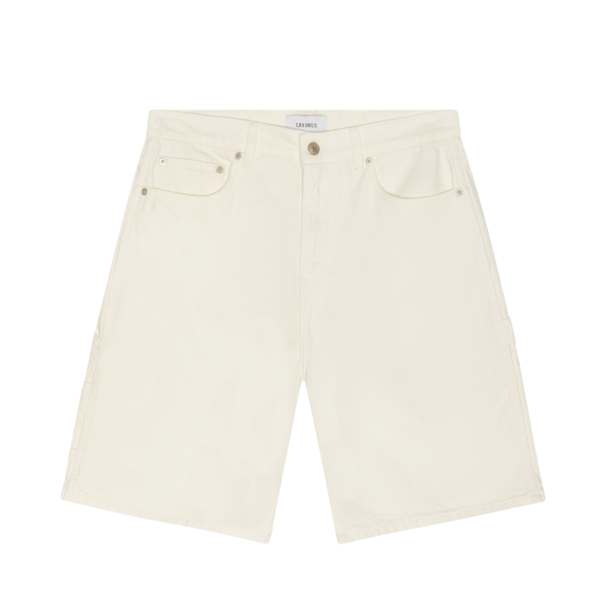 Carpenter Denim Shorts - Light Ivory