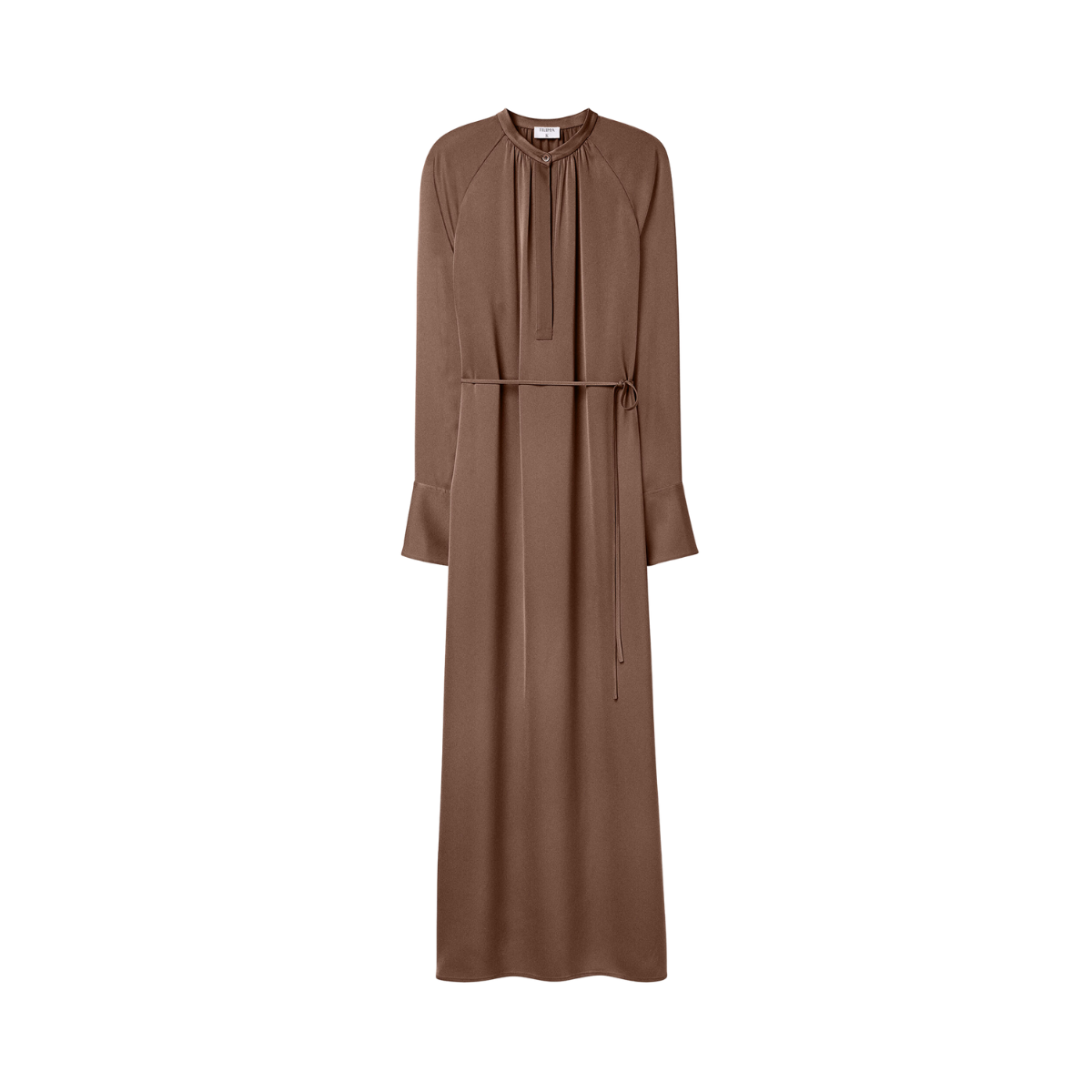Gathered Raglan Dress - Oak Brown