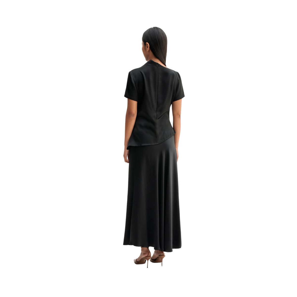 Hadi Satin Skirt - Black