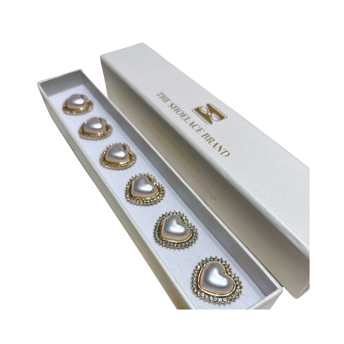 Kickan Styck - Pearl Heart Button Charm Gold