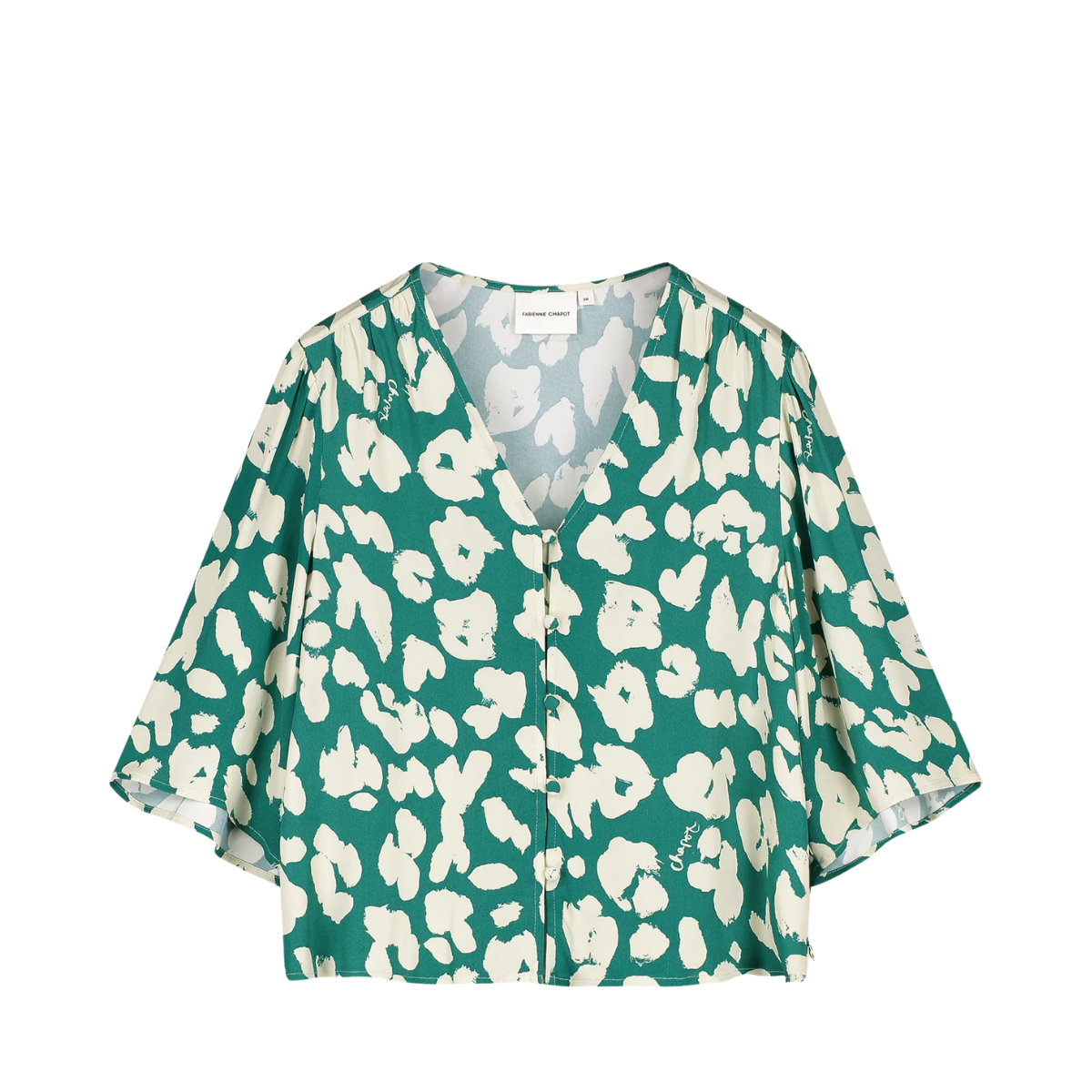 Starlet Blouse - Evergreen/Cosy White