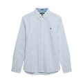 Preppy Oxford L/S Shirt - Classic Blue/Optic Stripe