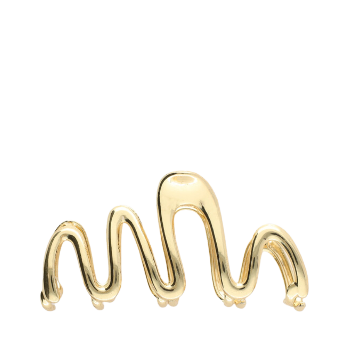 Hairclip medium wokkel - Gold