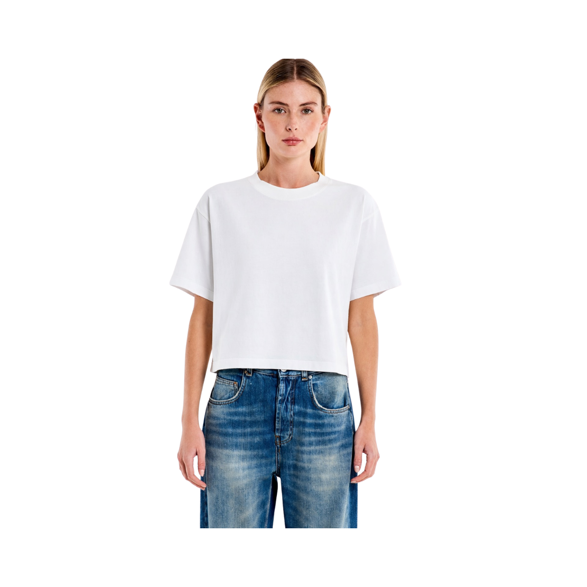 Basic Cropped T-Shirt - Naturale