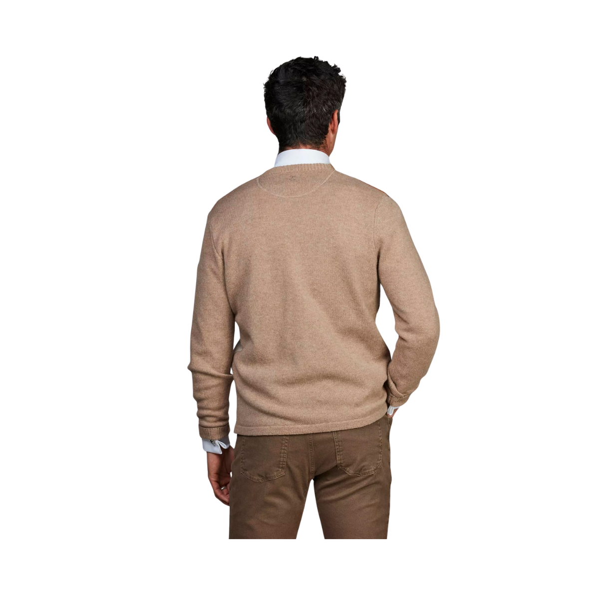 Woven Front Cardigan - 62 Dark Beige
