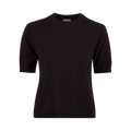 Janet Short Sleeve Knit - Black