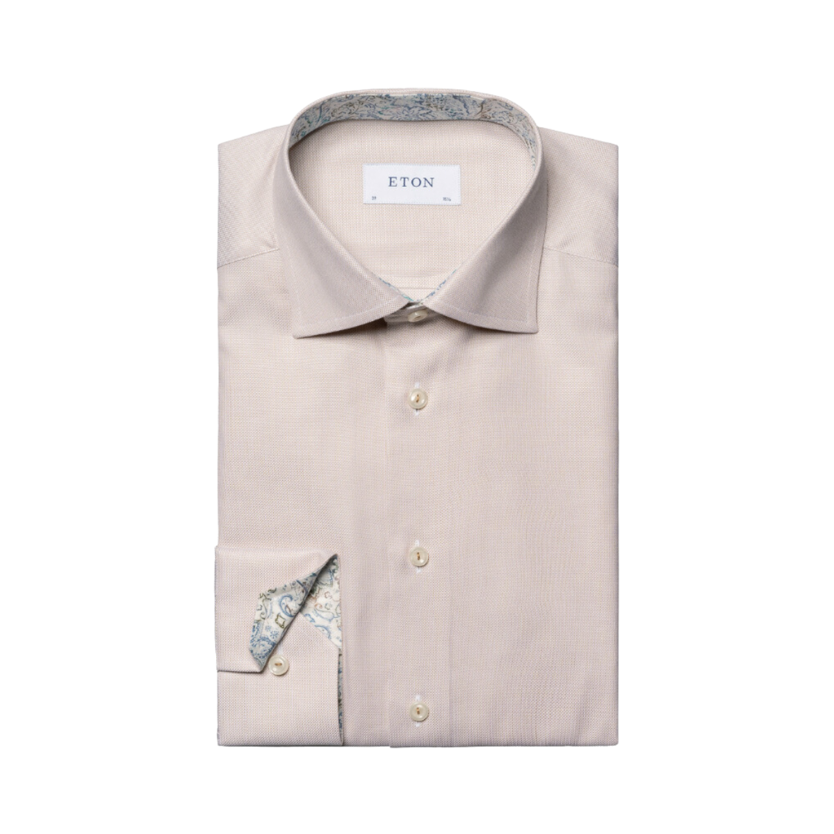 Solid Oxford Cotton Tencel Shirt - Beige