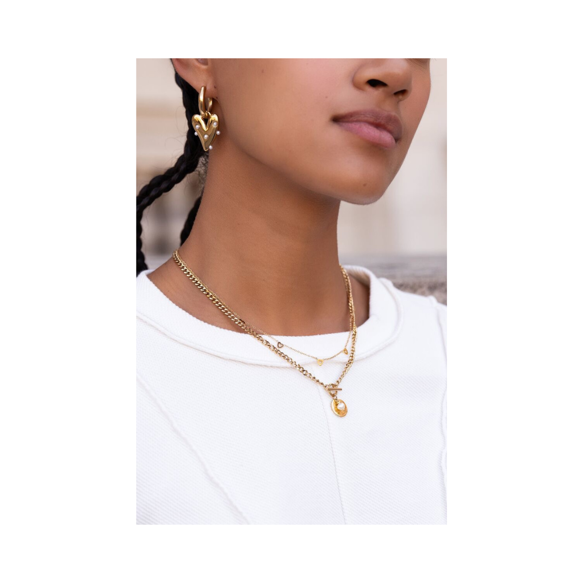 Necklace hearts - 1200 Gold