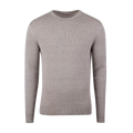 Sweater Knitted Ribbed Linen / Merino Wool - Light Brown