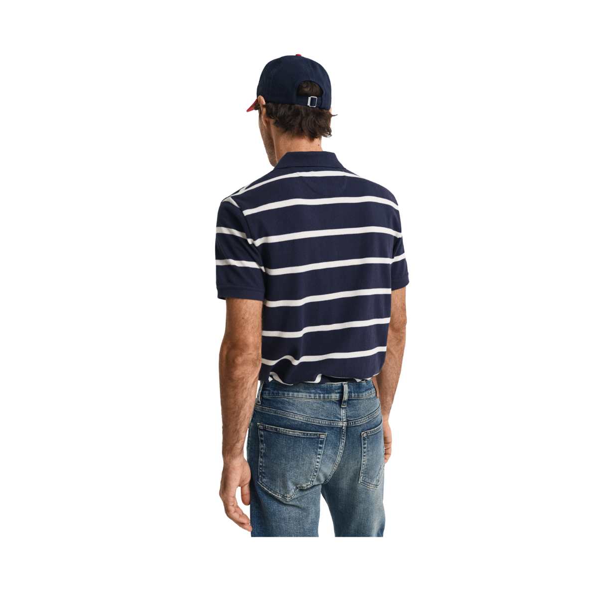 Striped Polo - 433 Evening Blue