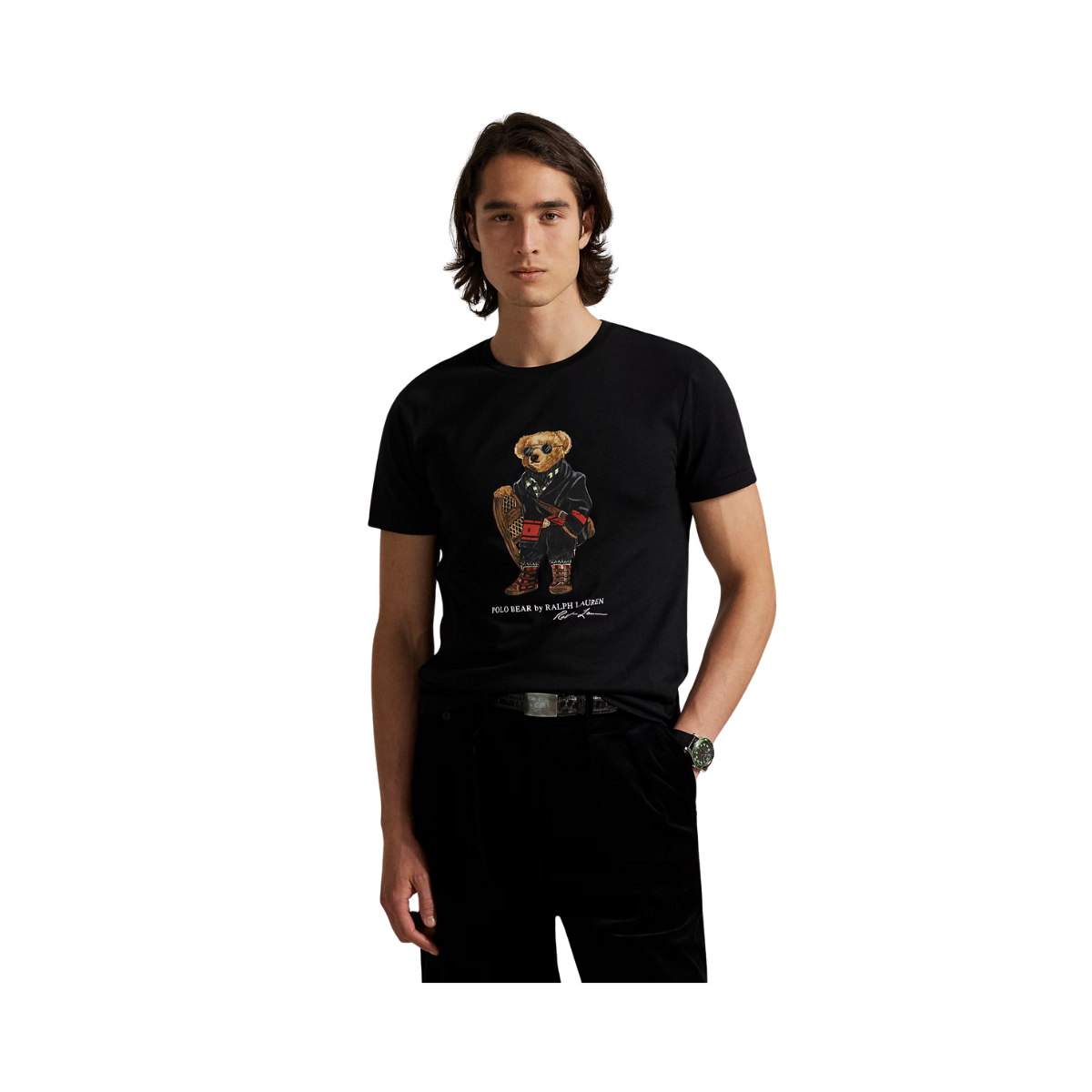 Short Sleeve T-Shirt - Polo Black Holiday Bear