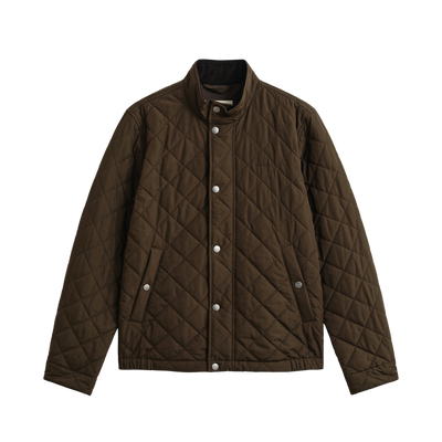 Quilted Jacket - Black Brown