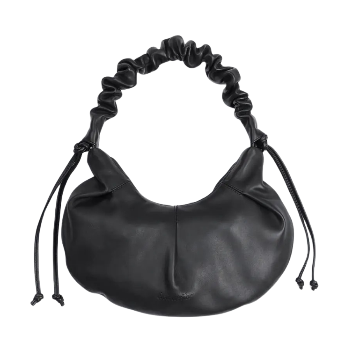 Leni Cocoon Leather Bag - Black