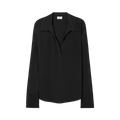 Half Placket Blouse - Black