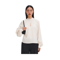 Stand Collar Blouse - Cream