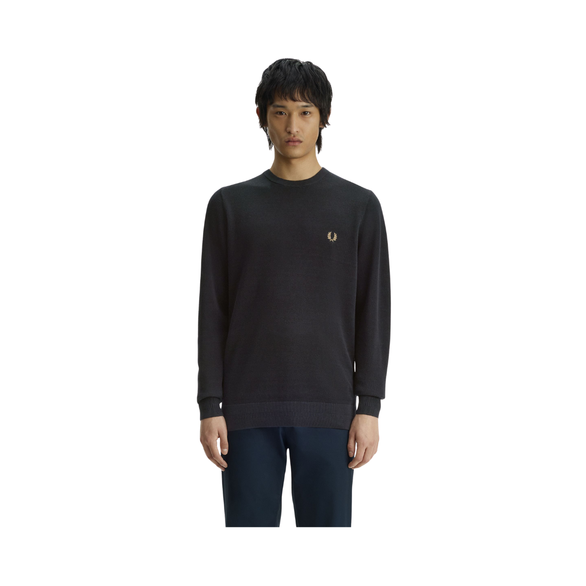 Pique Stitch Jumper - Black
