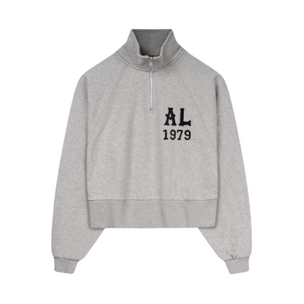 Cropped Ivy Half Zip - American Grey