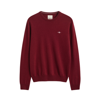 Superfine Lambswool C-Neck - Plumped Red