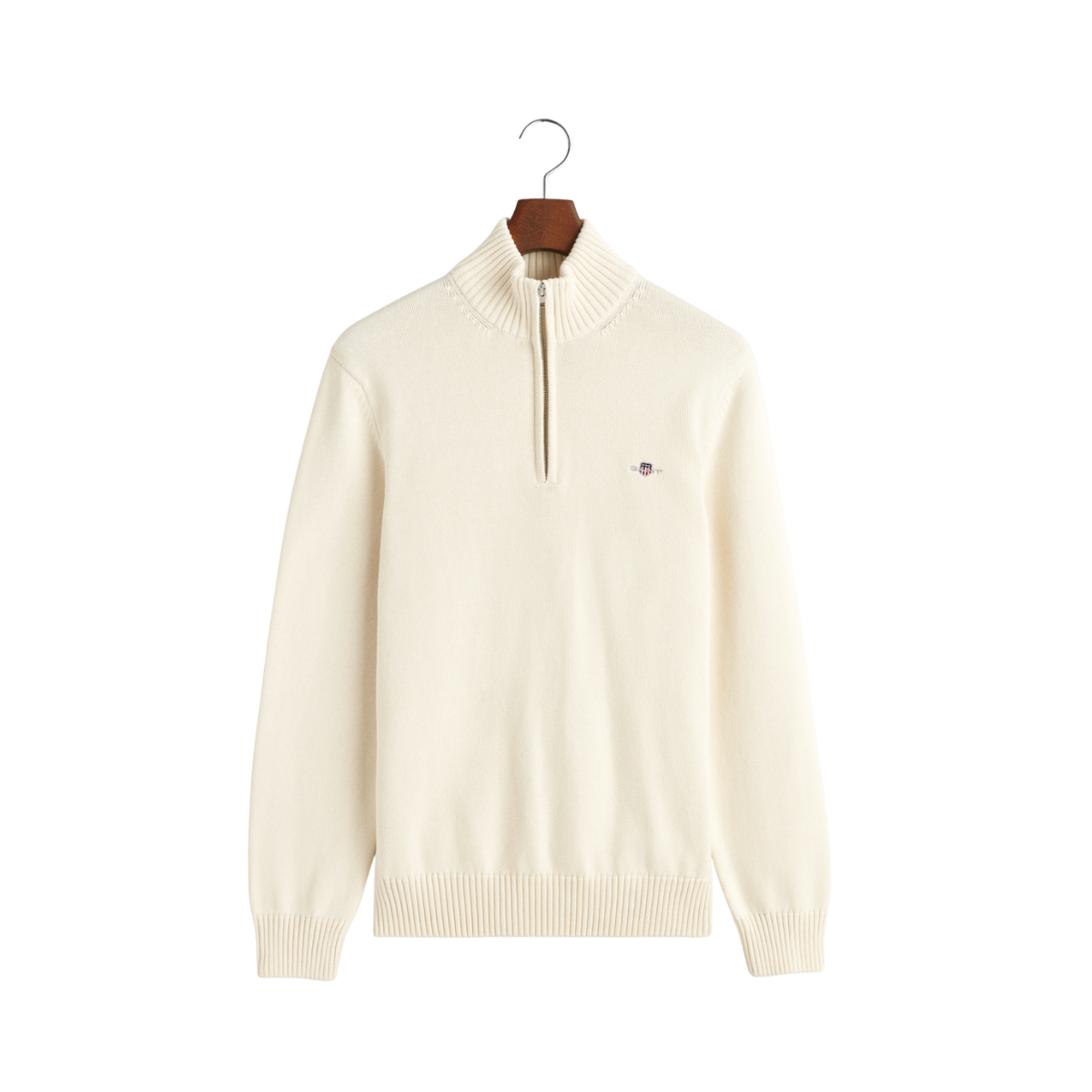 Casual Cotton Halfzip - Cream