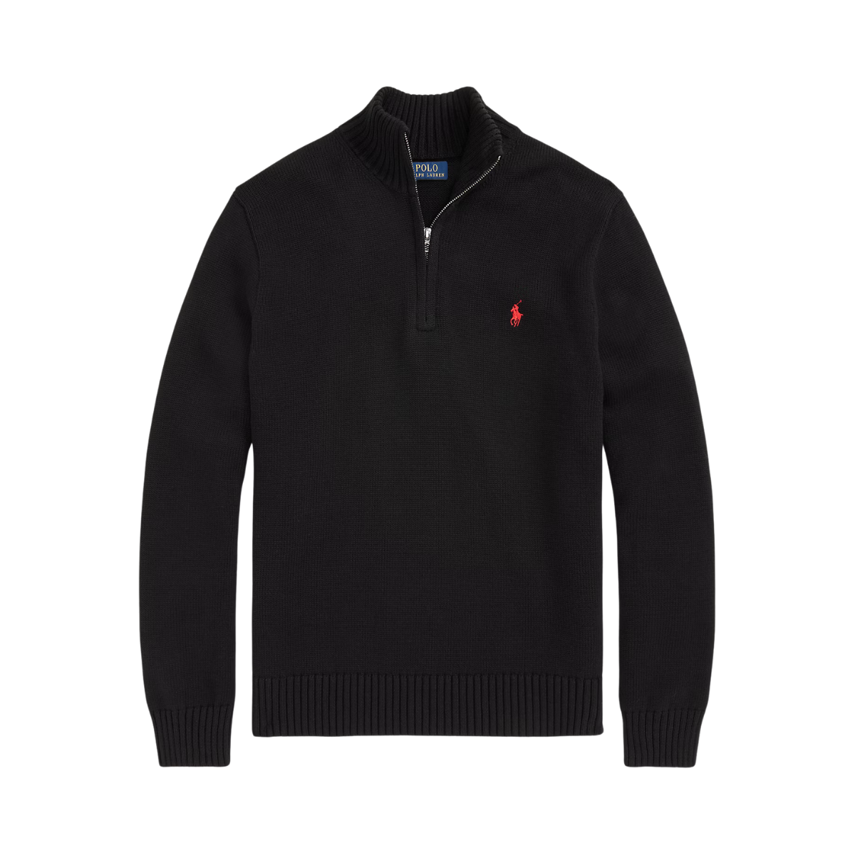 Long Sleeve Pullover - Polo Black