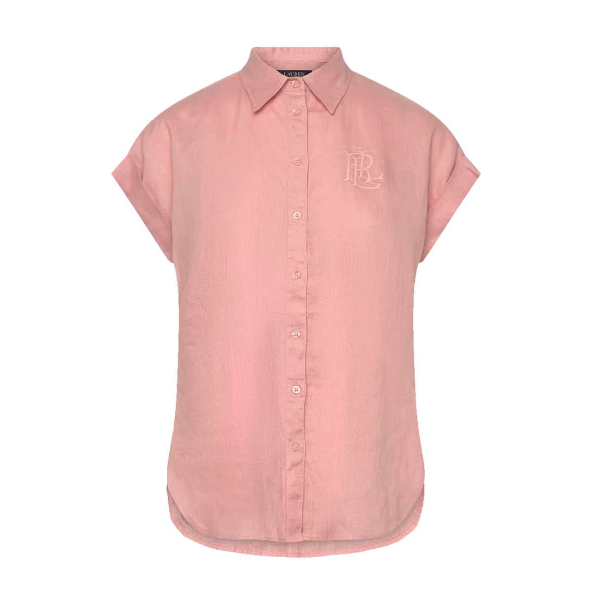 Broono SS Button Front Shirt - Pink